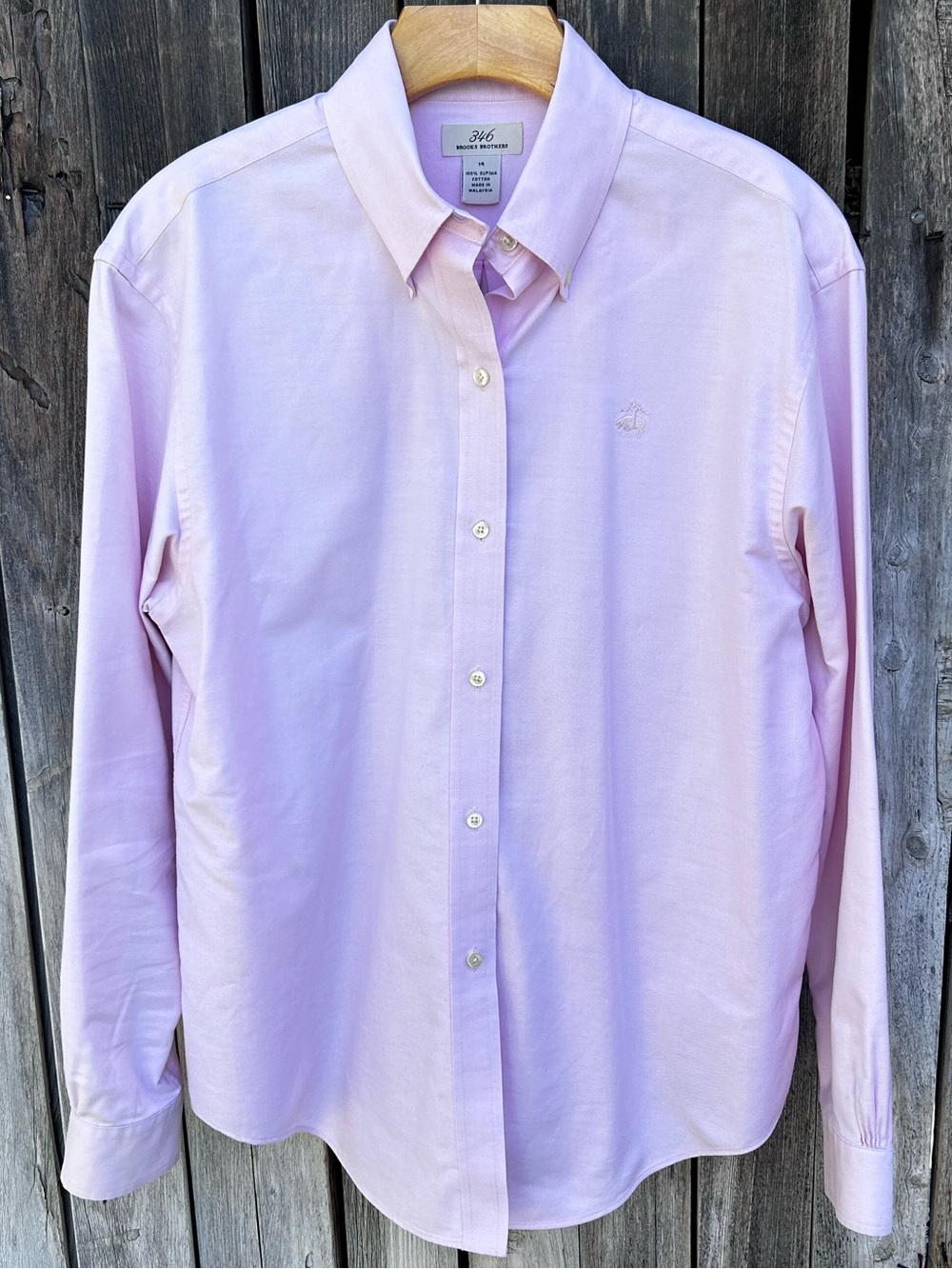Brooks Brothers Classic Fit Supima Cotton Oxford Shirt Pink 14 - Picture 15 of 15